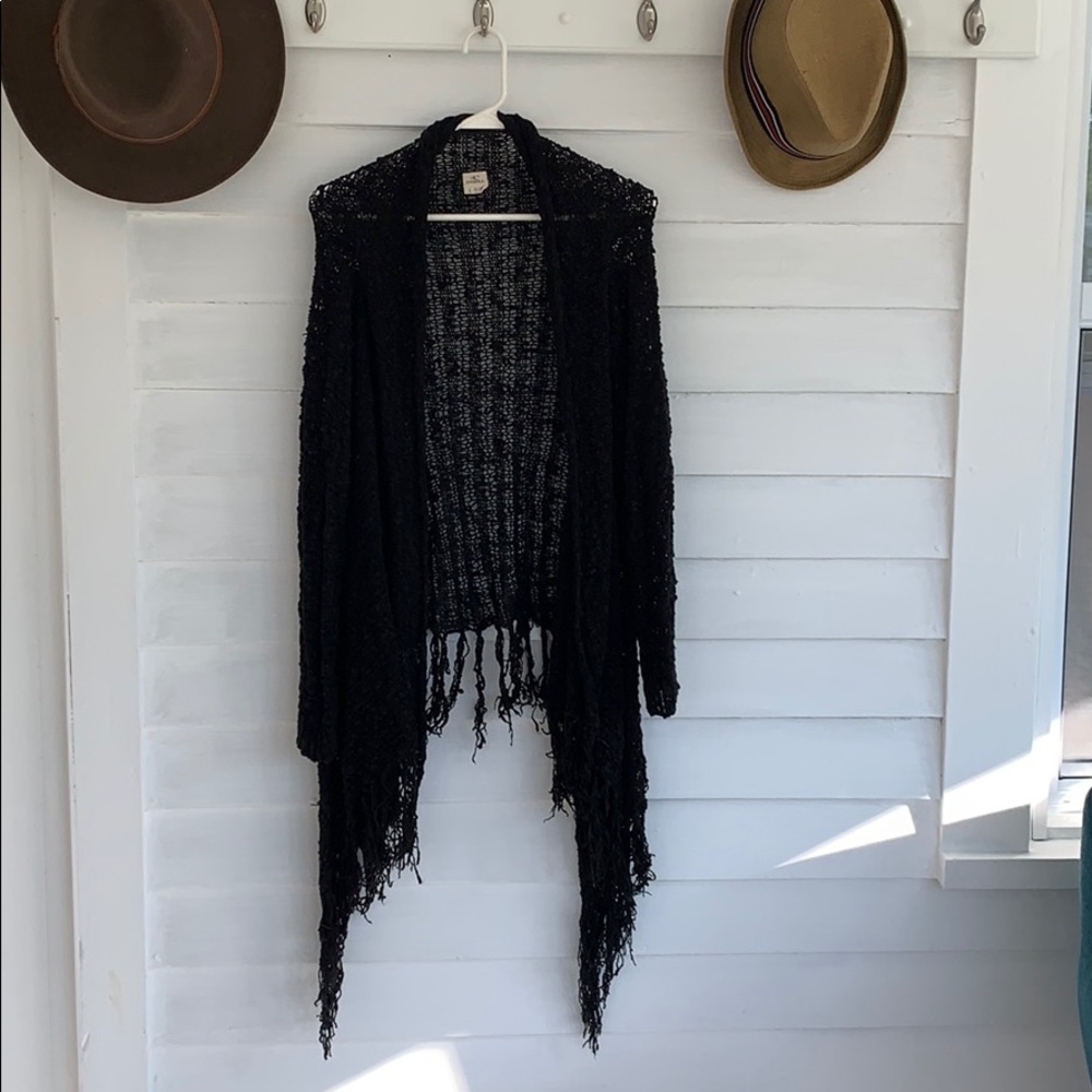 🔮Black fringe cardigan🌙